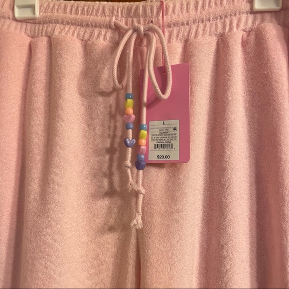 NWT STONEY CLOVER LANE x TARGET PINK JOGGER SWEATPANTS SIZE Cropped LARGE L - Picture 7 of 12